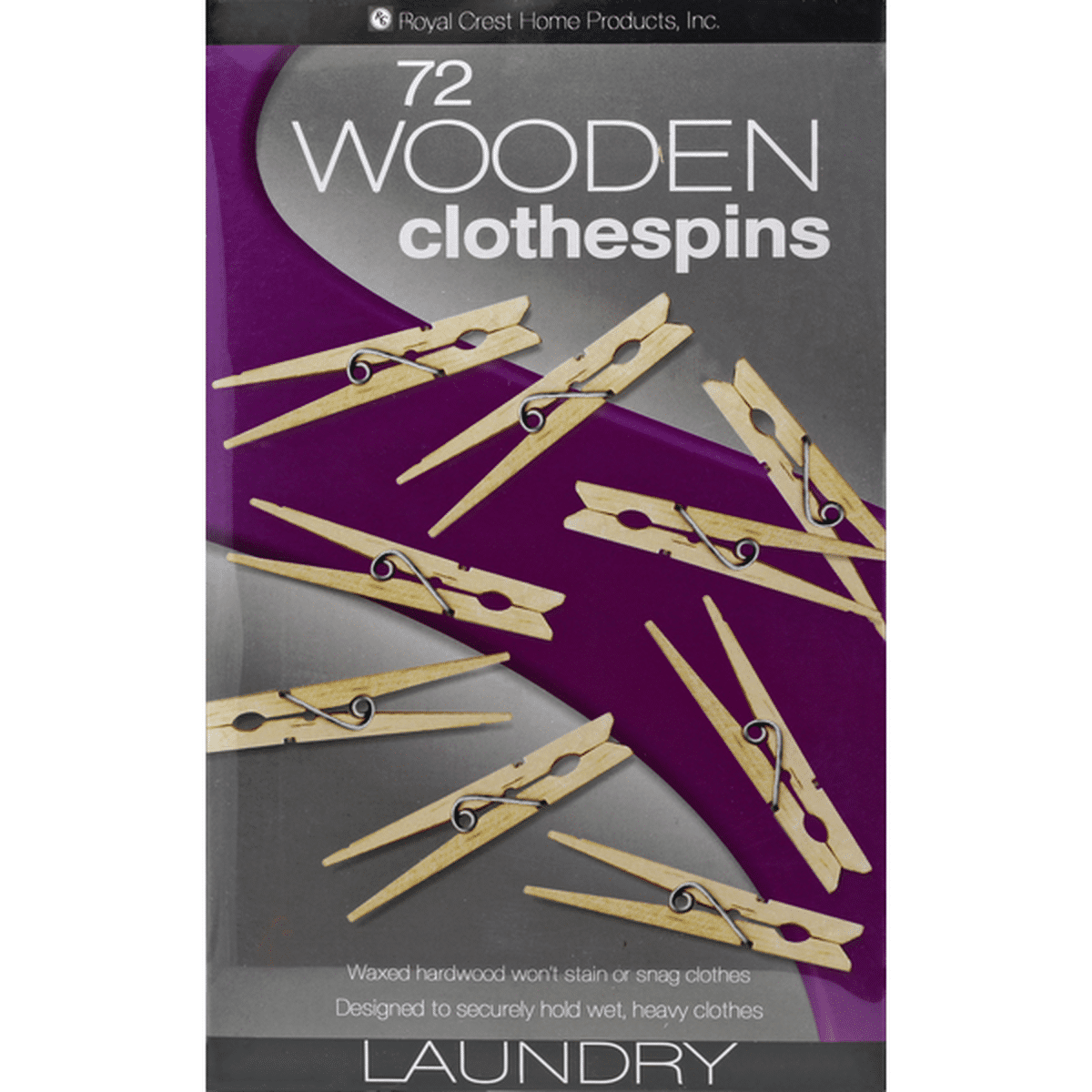 Royal Crest Wood Clothespins, 72 count