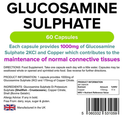NT GLUCOSAMINE CP 1000MG 60 RRL