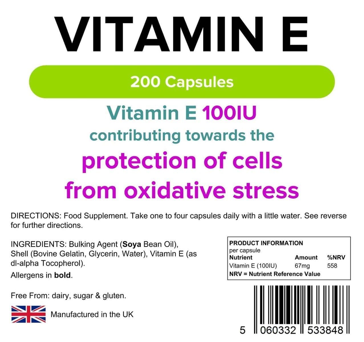 LDR VITAMIN E GC180MG 100 SFG G/F