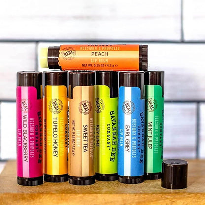 SAVANNAH BEE LIP BALM,BEESWAX,PEACH