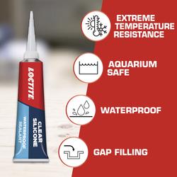 Loctite Clear Silicone Sealant, 2.7 oz