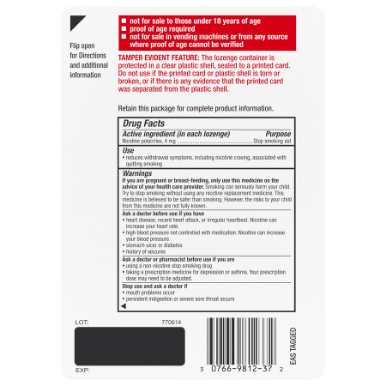 NICORETTE LOZENGE COAT 2MG ICE MINT 80CT