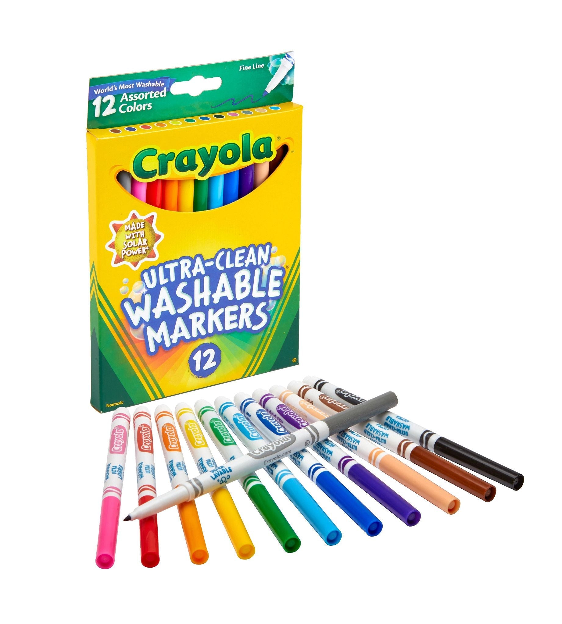 Crayola Ultra-Clean Washable Fine Line Markers - Classic Colors, 8 count