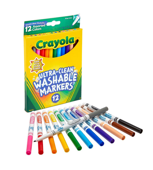 Crayola Ultra-Clean Washable Fine Line Markers - Classic Colors, 8 count
