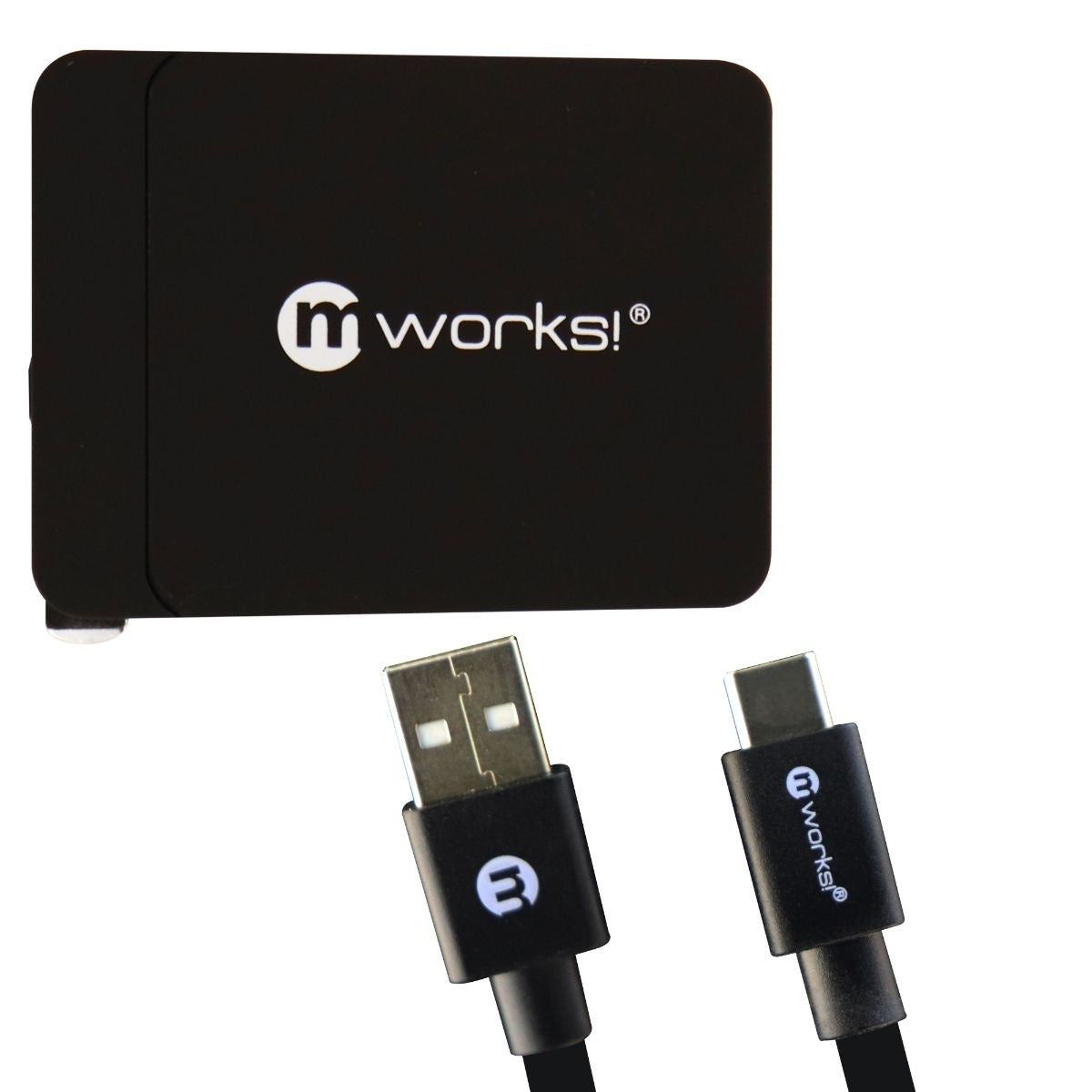 CHARGEWORX USB CABLE MIC BLACK