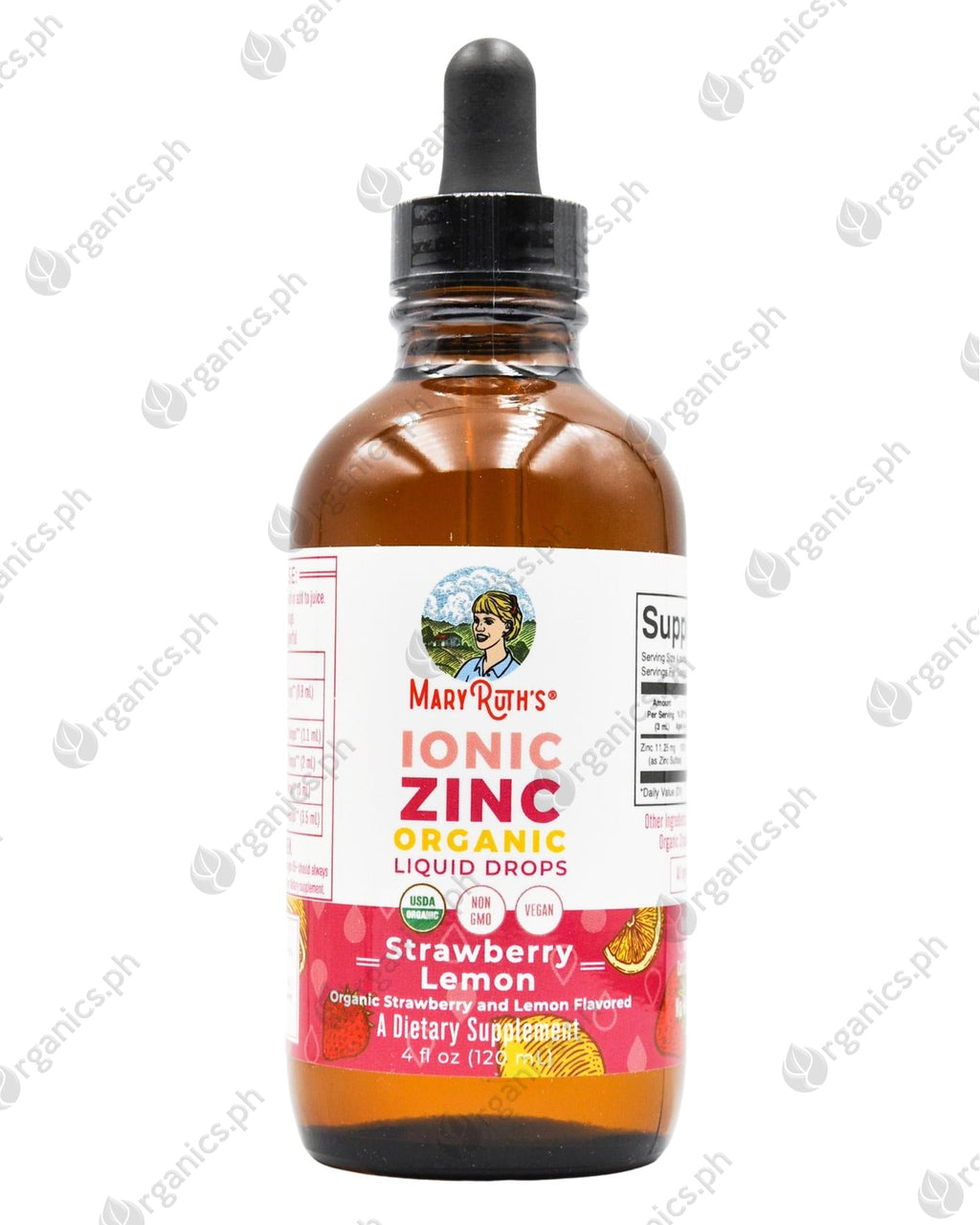 MARY RUTH'S ZINC DROPS,OG2,STRW LMN