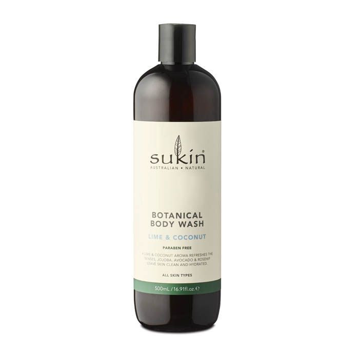 SUKIN BODY WASH,LIME,COCONUT