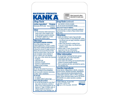Kank-A Mouth Pain Liquid 0.33oz Maximum Strength