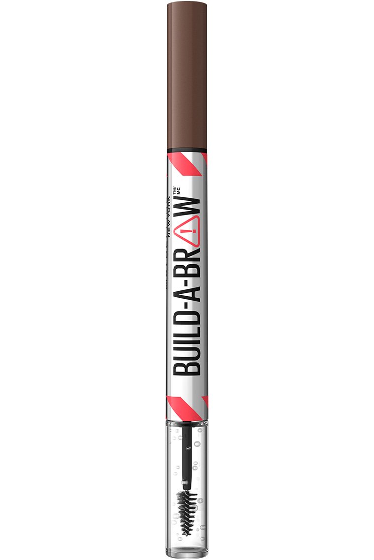 MAYBELLINE New York Build-A-Brow 2-in-1 Brow Pen and Sealing Gel Eye Makeup, 260 Deep Brown, 0.05 oz