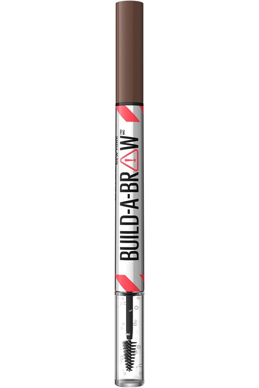 MAYBELLINE New York Build-A-Brow 2-in-1 Brow Pen and Sealing Gel Eye Makeup, 262 Black Brown, 0.05 oz