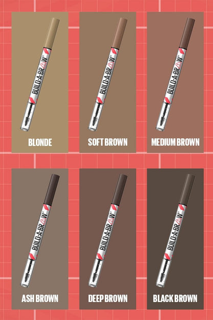 MAYBELLINE New York Build-A-Brow 2-in-1 Brow Pen and Sealing Gel Eye Makeup, 250 Blonde, 0.05 oz