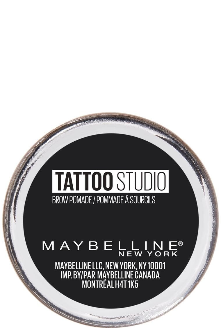 MAYBELLINE New York Tattoo Studio Brow Pomade Long Lasting, Buildable Eyebrow Makeup, Soft Brown, 0.106 oz
