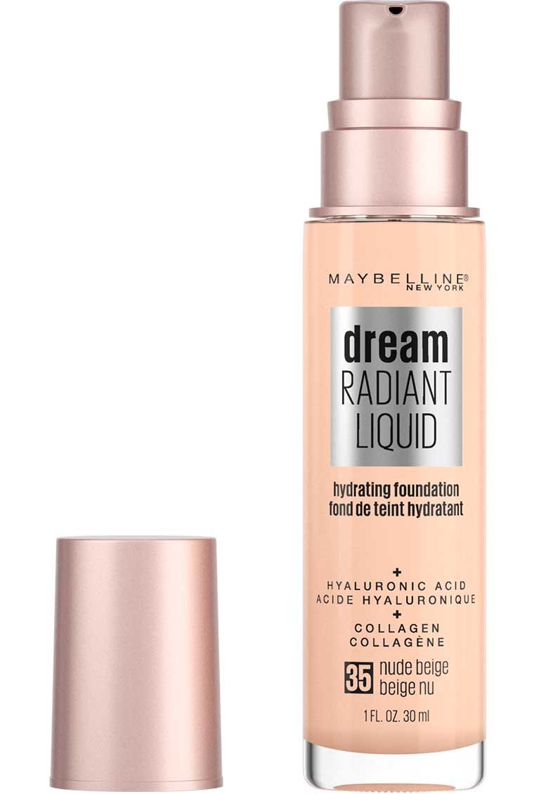 Maybelline Dream Radiant Liquid Medium Coverage Hydrating Foundation, Creamy Natural, 1 fl. oz.