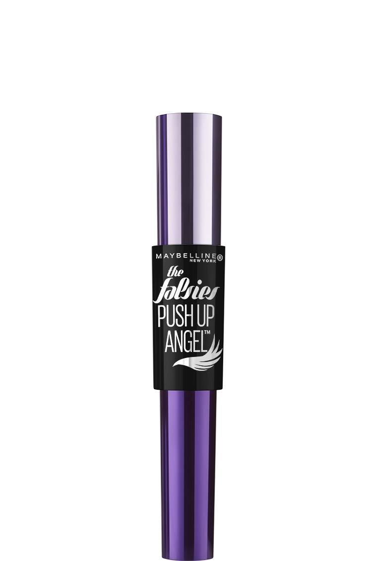 MAYBELLINE New York The Falsies Push Up Angel Washable Winged Mascara, 501 Blackest Black, 0.33 oz