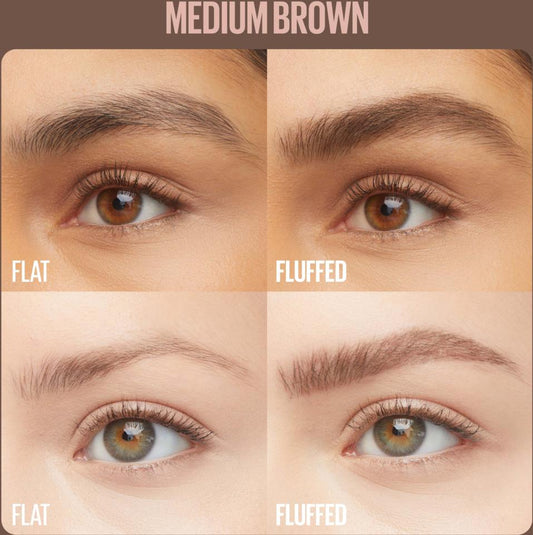 MAYBELLINE New York Superfluff Brow Mousse, 257 Medium Brown, 0.17 oz