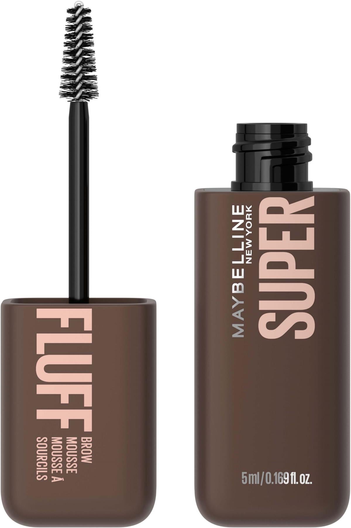 MAYBELLINE New York Superfluff Brow Mousse, 260 Deep Brown, 0.17 oz