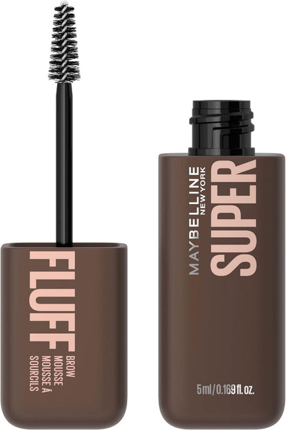 MAYBELLINE New York Superfluff Brow Mousse, 260 Deep Brown, 0.17 oz