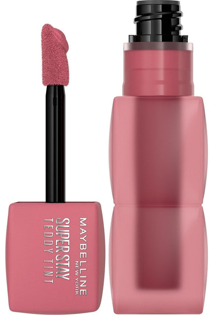 MAYBELLINE New York Super Stay Teddy Tint Liquid Lip Tint, Buffed Out, 0.17 oz
