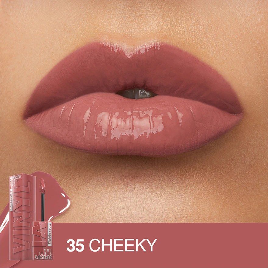 MAYBELLINE New York Super Stay Vinyl Ink Longwear Liquid Lipcolor, 035 Cheeky, 0.14 oz
