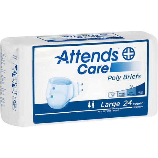 ATTENDS CARE POLY BRIEF MEDIUM 4X24 CT