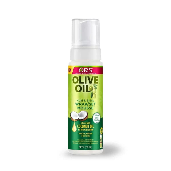 ORS Olive Oil Hold & Shine Wrap/Set Mousse, 7 oz