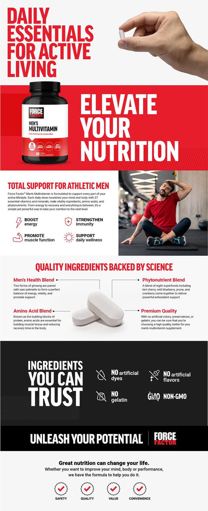 FORCE FACTOR MENS MULTIVIT TB 60