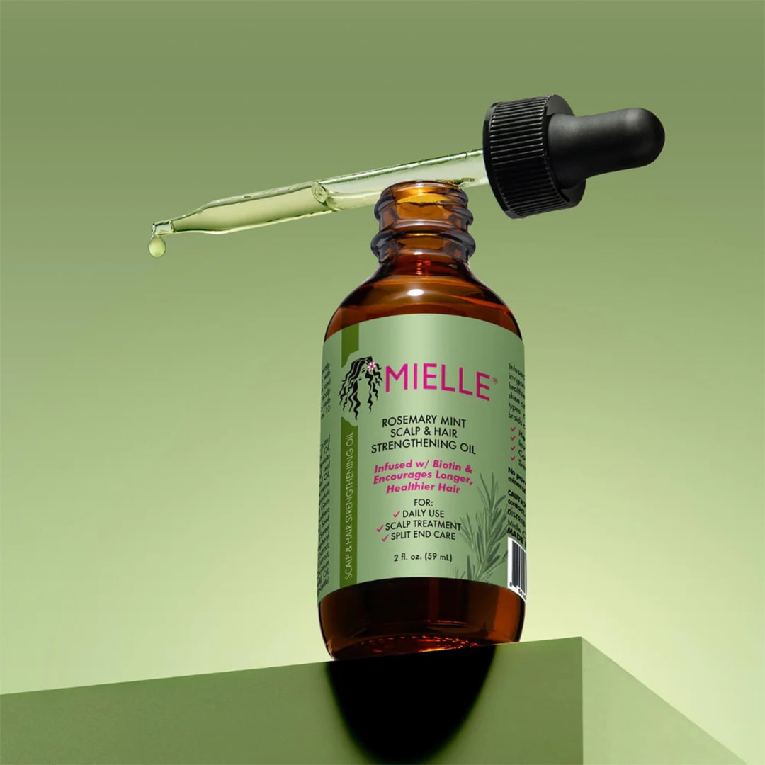 MIELLE Rosemary Mint Scalp & Hair Strengthening Oil, 2 oz