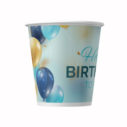 CUP 8CT BLDNG BLCKS BDAY 9OZ