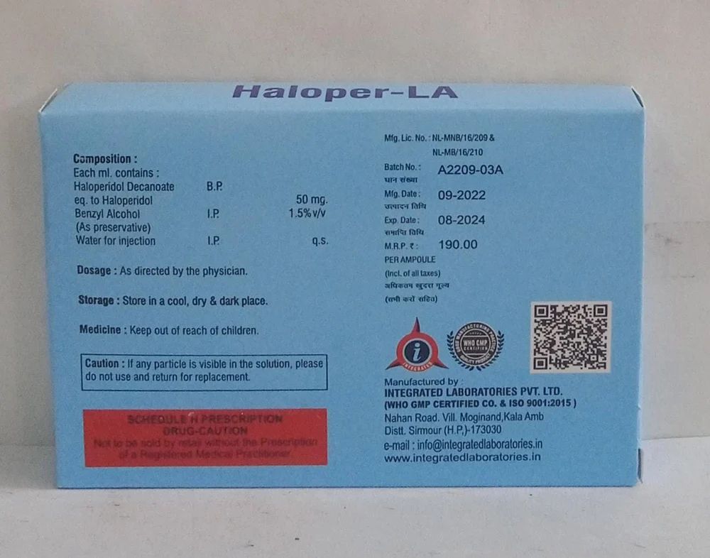 HALOPER LACT CN 2MG/ML 100X5MLUD