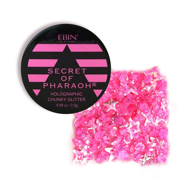 EBIN NEW YORK Secret of Pharaoh Holographic Chunky Glitter - Pink Passion