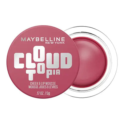 MAYBELLINE New York Cloudtopia Cheek & Lip Mousse Blush, Divine Crimson, 0.17 oz