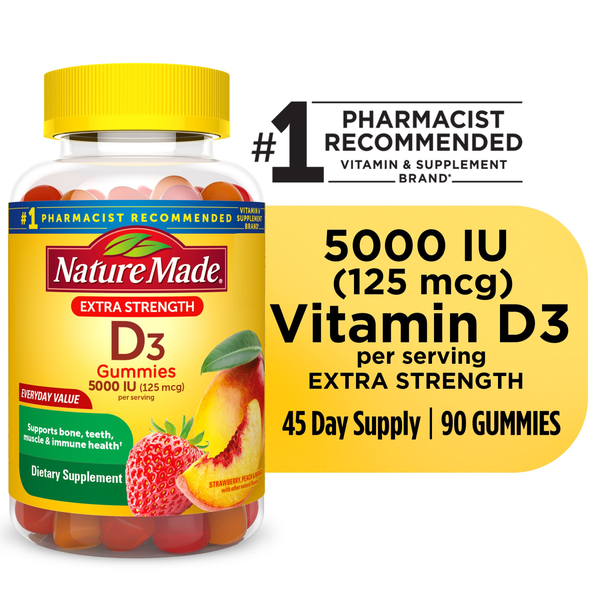VITAMIN D3 125MCG GMY 80CT NATURE MADE