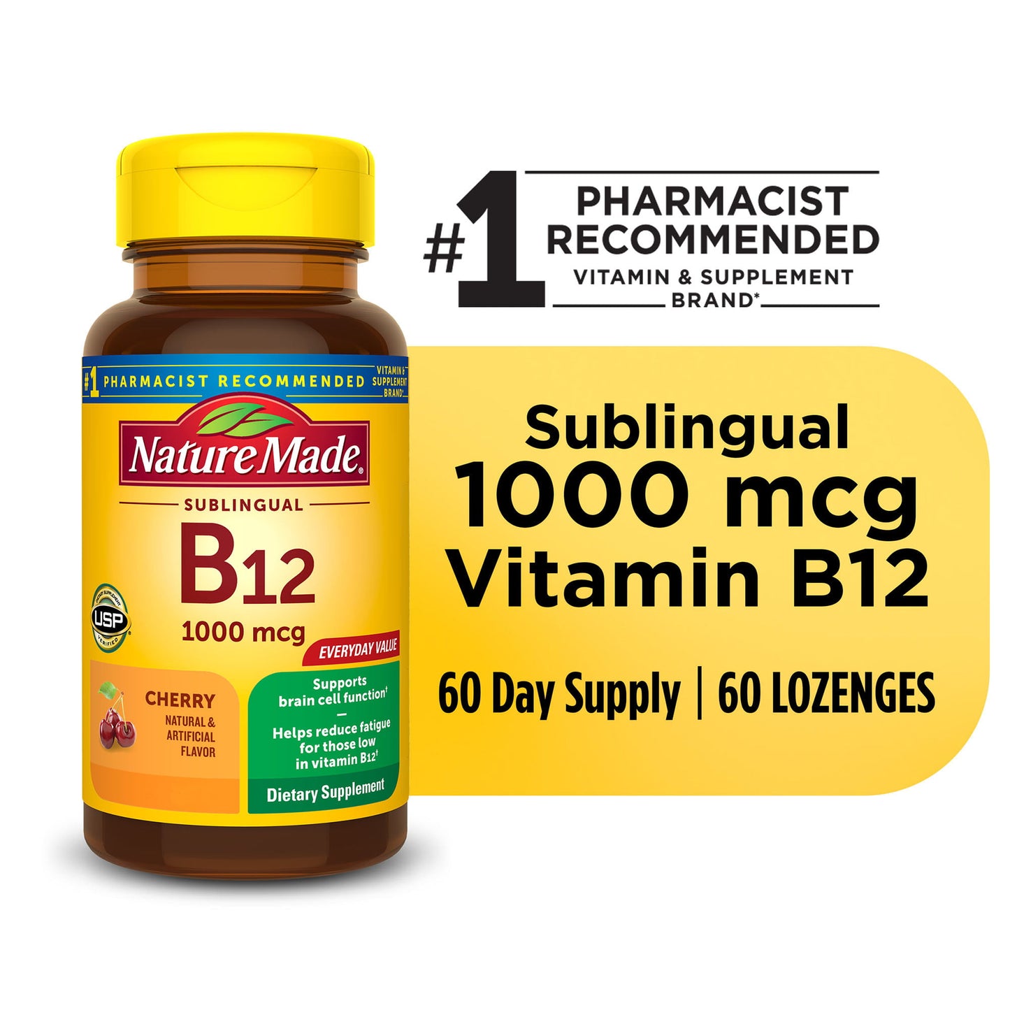 VIT B12 1000MCG LOZENGE 50CT NAT MADE