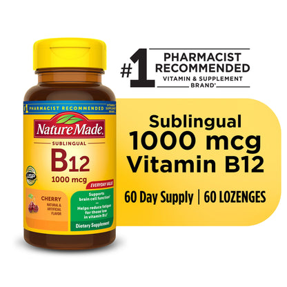 VIT B12 1000MCG LOZENGE 50CT NAT MADE
