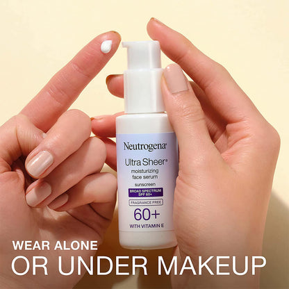 Neutrogena Ultra Sheer Spf#60+ Moisturizing Face Serum 1.7oz