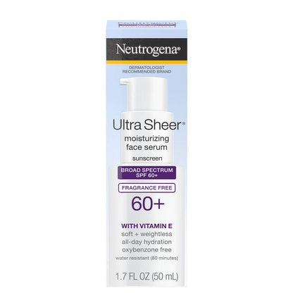 Neutrogena Ultra Sheer Spf#60+ Moisturizing Face Serum 1.7oz