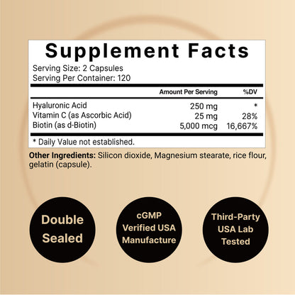 NB HYALURONIC ACID CP 60 W/VIT C