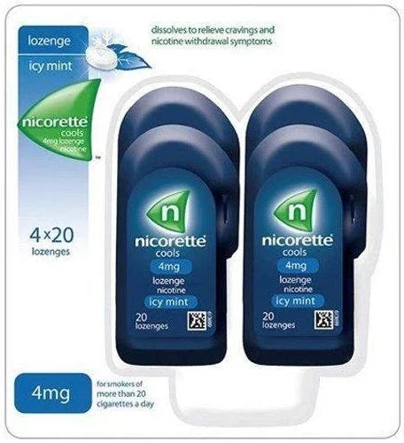 NICORETTE LOZENGE COAT 4MG ICE MINT 80CT