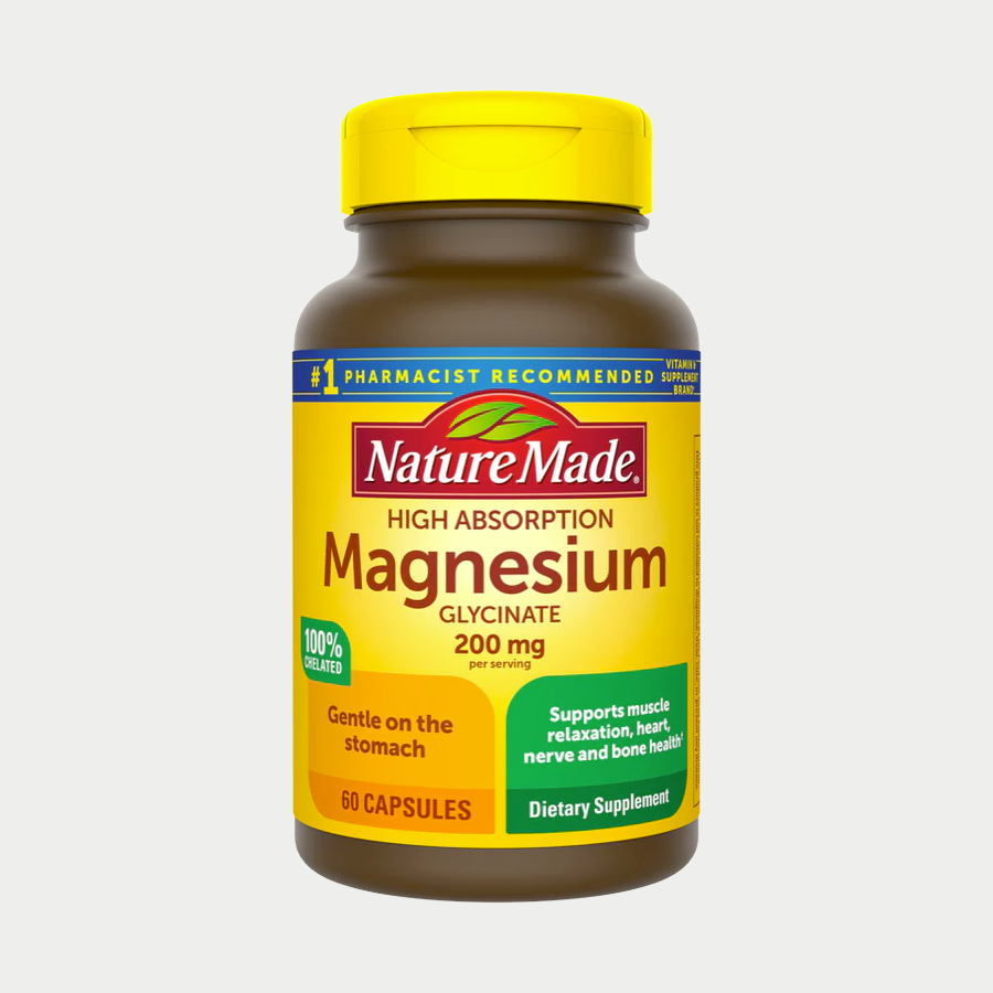 MAGNESIUM GLYCINATE 200MG CAP 60 NAT MAD