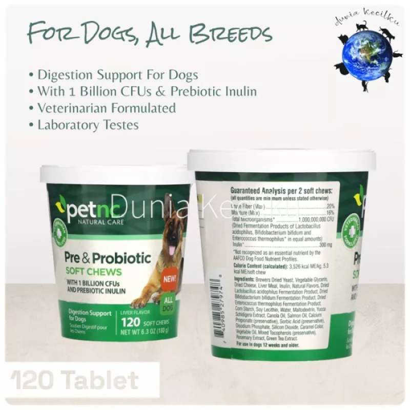 PETNC PRE & PROBIOTIC SOFT CHW 120