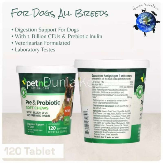 PETNC PRE & PROBIOTIC SOFT CHW 120
