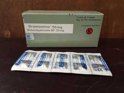 DRAMAMINE 50MG TABLET 36CT