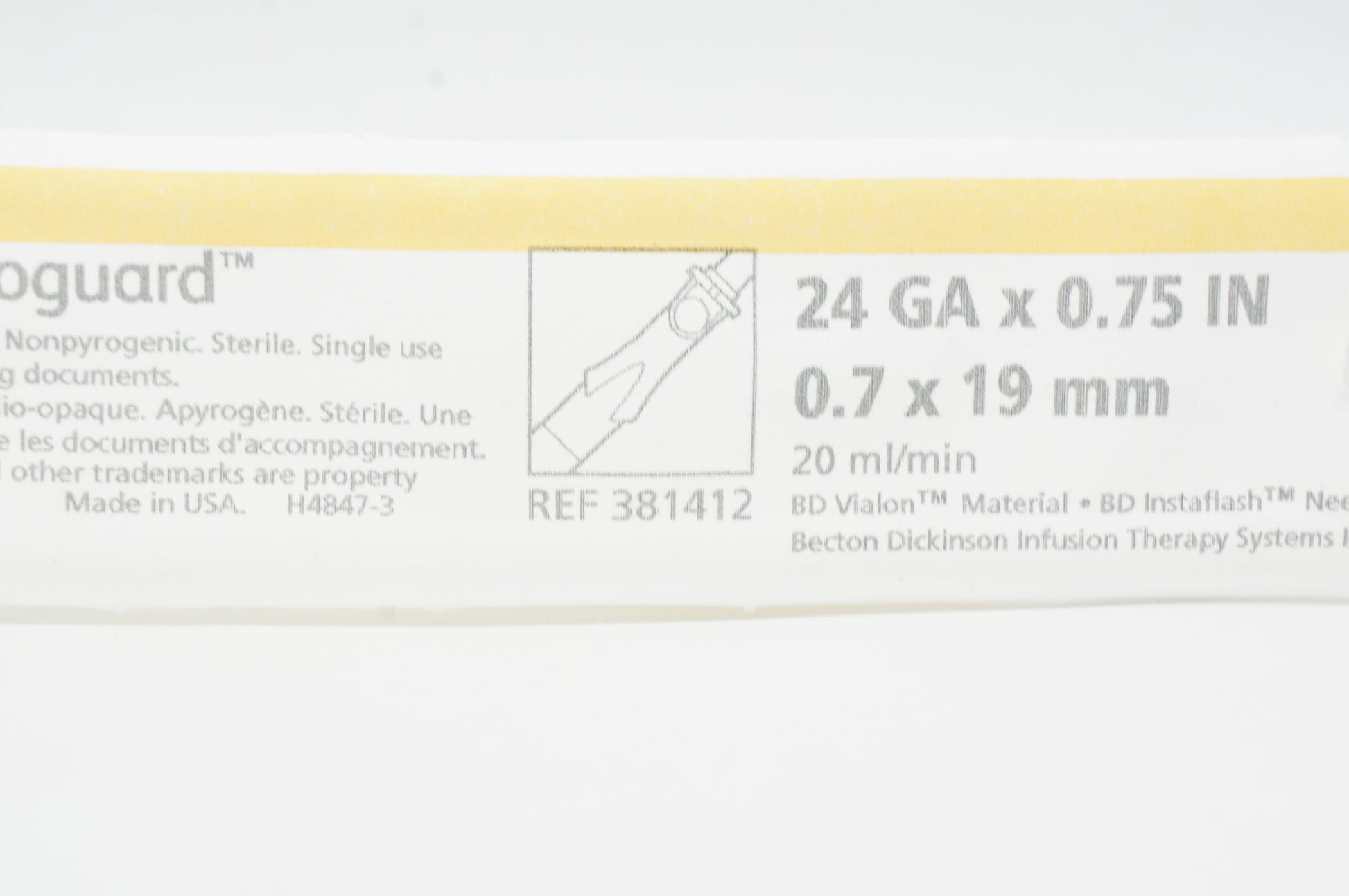 BD INSYTE AGRD CH 50 22GX1N