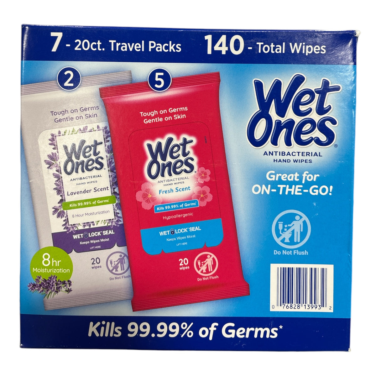 Wet Ones Anti-Bacterial Hand Wipes Lavender 20 Ct (10in)