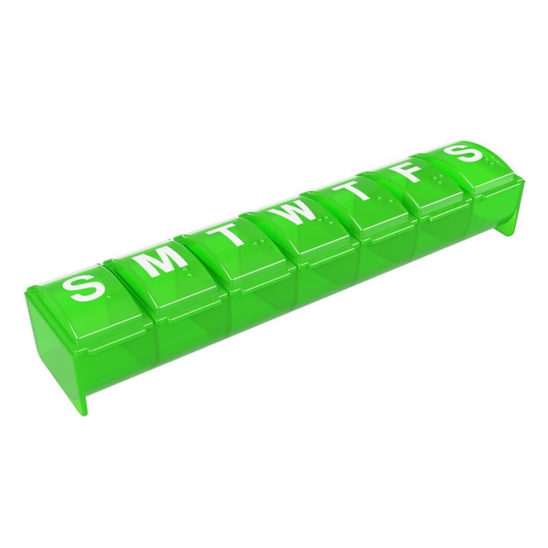Ezy Dose Weekly (7-Day) Pill Organizer and Planner ¦ Countoured Bottom for Easy Pill Removal