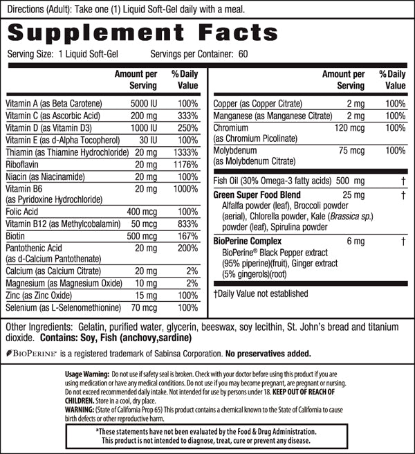 IRWIN NATURALS ONE LIQ-GEL MLTI,W/O IRON