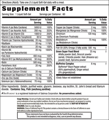 IRWIN NATURALS ONE LIQ-GEL MLTI,W/O IRON
