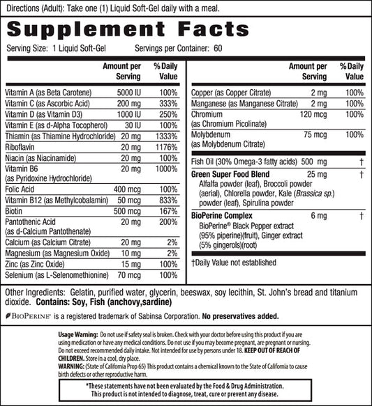 IRWIN NATURALS ONE LIQ-GEL MLTI,W/O IRON