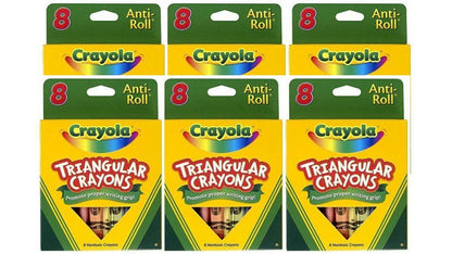 Crayola Triangular Anti-Roll Crayons, 8 count