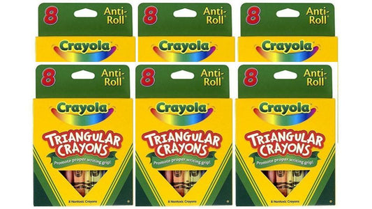 Crayola Triangular Anti-Roll Crayons, 8 count